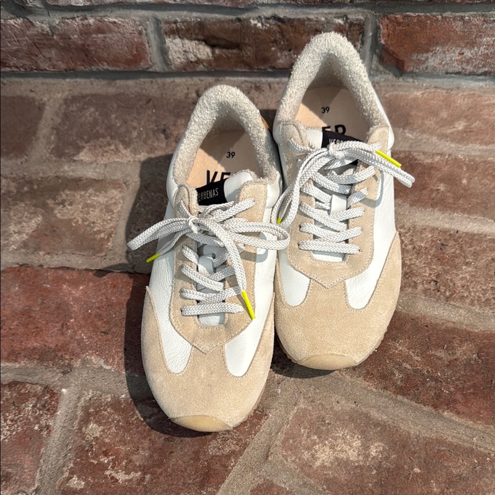 Verbenas Beige and White Sneakers, Women’s Excellent Condition EU39